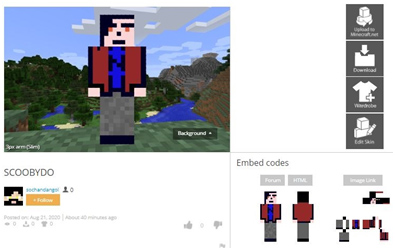 how to download your current minecraft skin